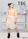 Yellow Colour TEG KIDS Designer Children Western Wear South Cotton Printed Two Piece Girls Collection TEG 05